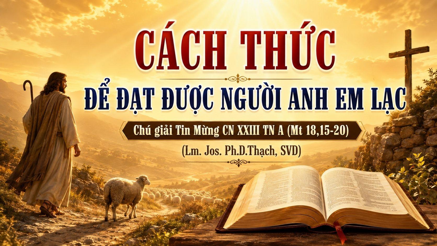 Cách thức để đạt được người anh em lạc - Chú giải Tin Mừng CN XXIII TN A (Mt 18,15-20)